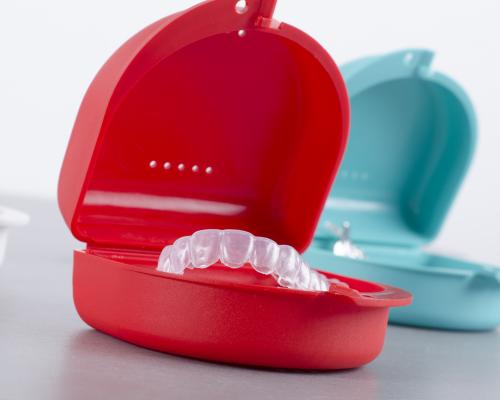 Two mouth guards in their case